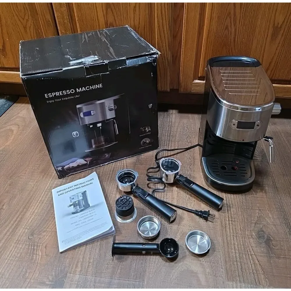 Espresso Machine, Cafissimo Pod Compatible 20 Bar w/ Manual, Kismile #CM8054-BLK